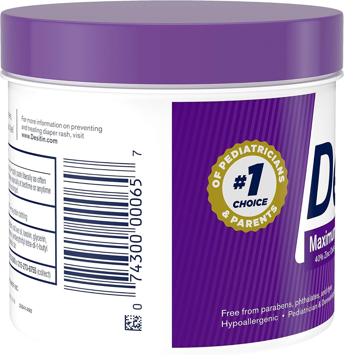 16 oz Maximum Strength Baby Diaper Rash Cream with 40% Zinc Oxide W331