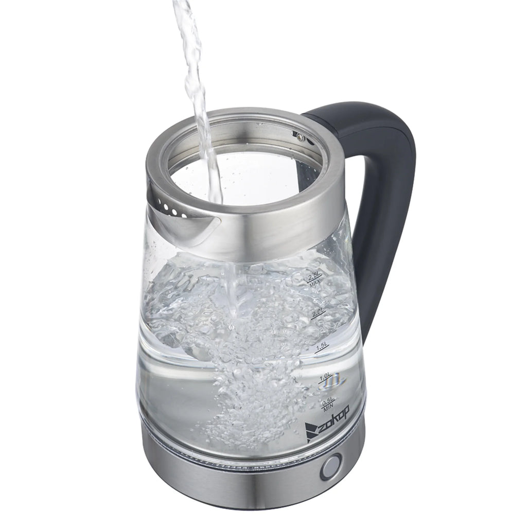 Black 2.5L Stainless Steel Electric Glass Kettle H3232