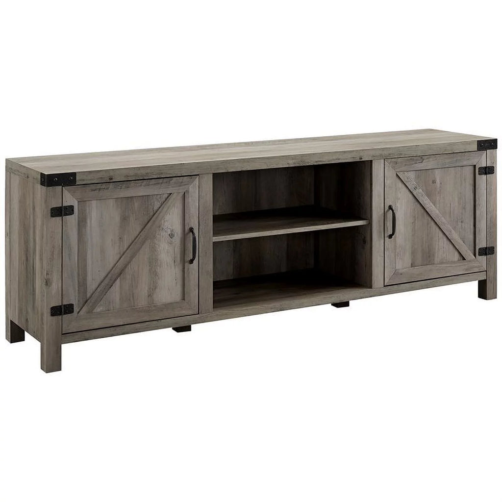 4 Piece TV Stand Coffee Table and 2 End Tables in Gray G49187