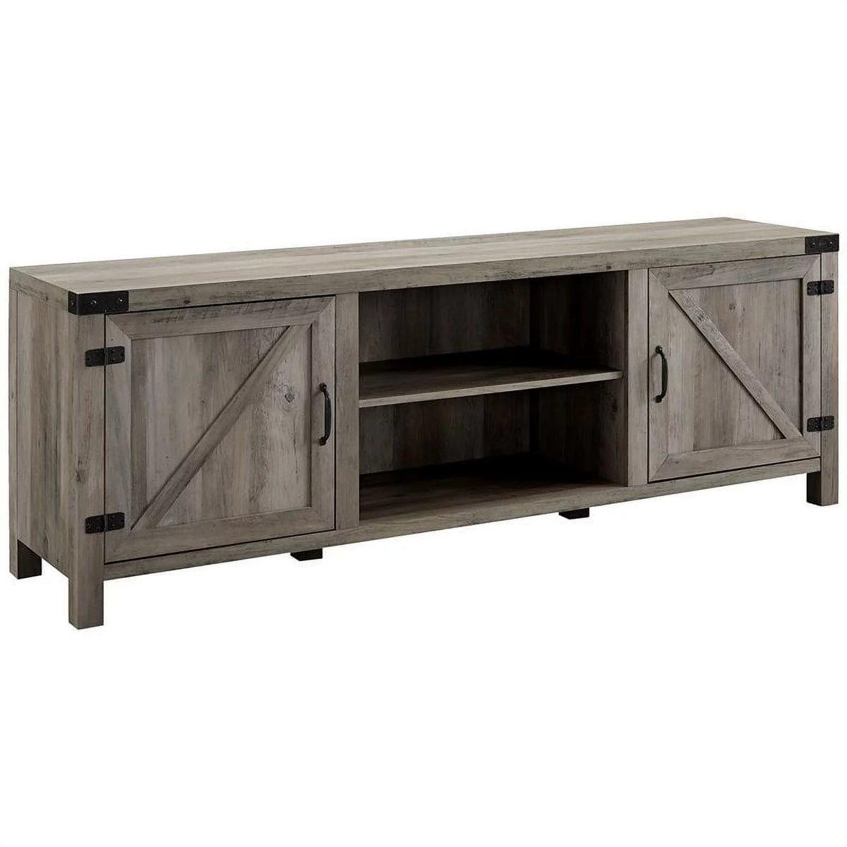 4 Piece TV Stand Coffee Table and 2 End Tables in Gray G49187