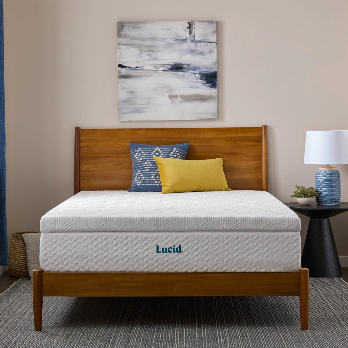 Queen Cooling Gel Memory Foam Mattress Topper with Cover R607491