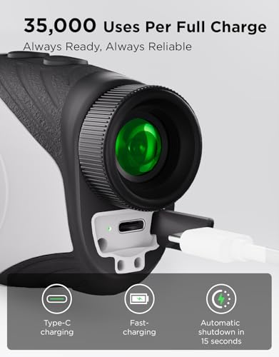 Golf Rangefinder with Slope, 1200Y Laser Range Finder, 7X Magnification, Flag Lock with Vibration, USB-C Rechargeable, Waterproof Z311115