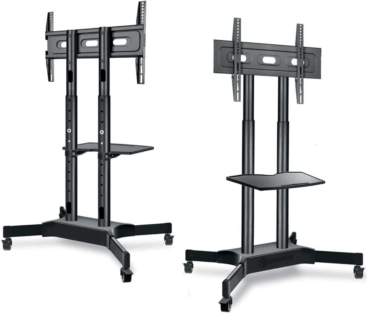 Mobile TV Stand for 40 to 65 Inch TV with Wheels Shelves N8725