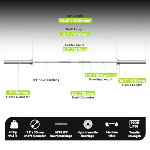 45lb 2-inch Olympic Barbell J5358