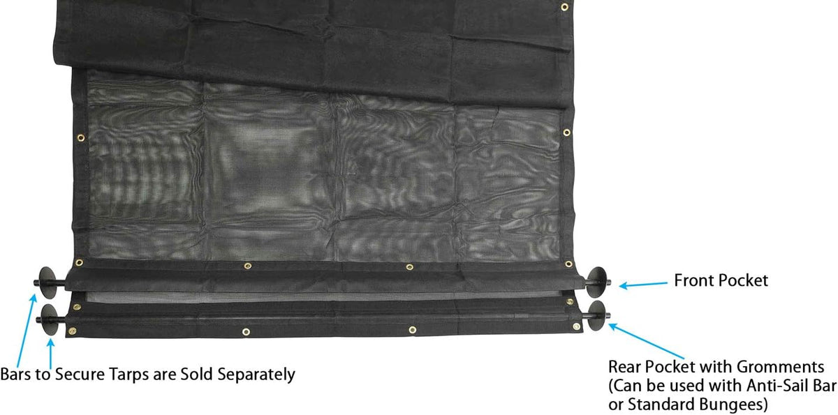 7' x 15' Vinyl Coated Mesh Dump Truck Tarps with 6 Inch 18oz Double Pocket S198550