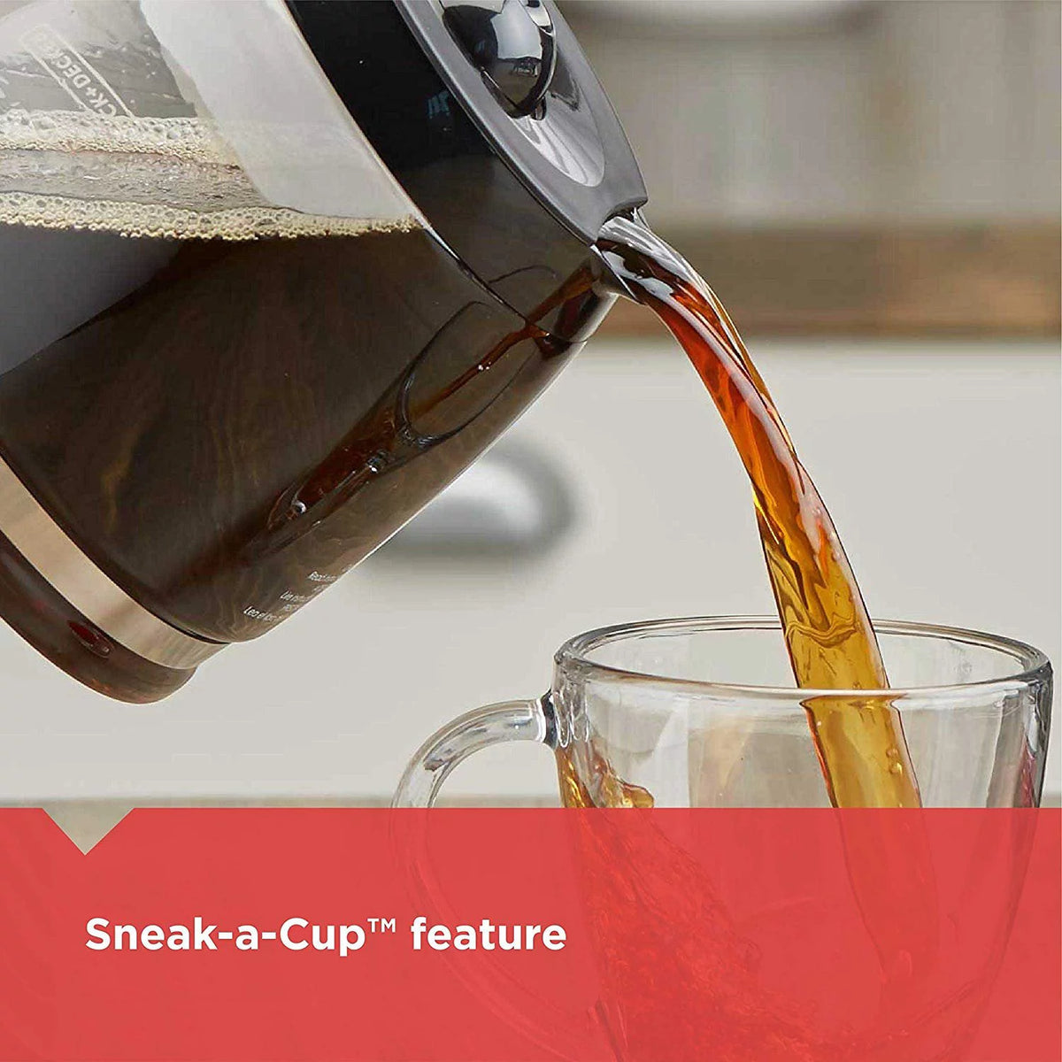 12-Cup Black Glass Carafe Coffee Maker E33254