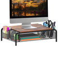Brown Desk Monitor Stand Riser with Drawer Y447330
