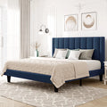 Queen Light Pink Velvet Upholstered Bed Frame Z596710