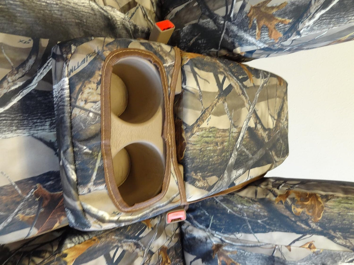 Camo Seat Covers with Adjustable Headrest and Center Console P8212