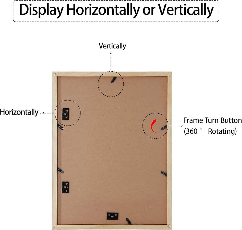 Set of 2 12x16 Black Wood Frame with White Mat A78685