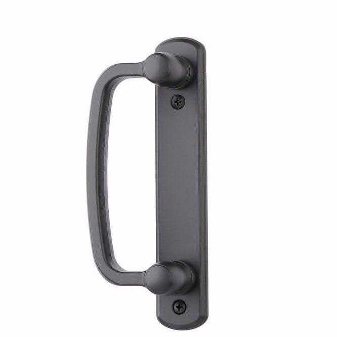 Black 2-Panel Gliding Patio Door Hardware Set Q372