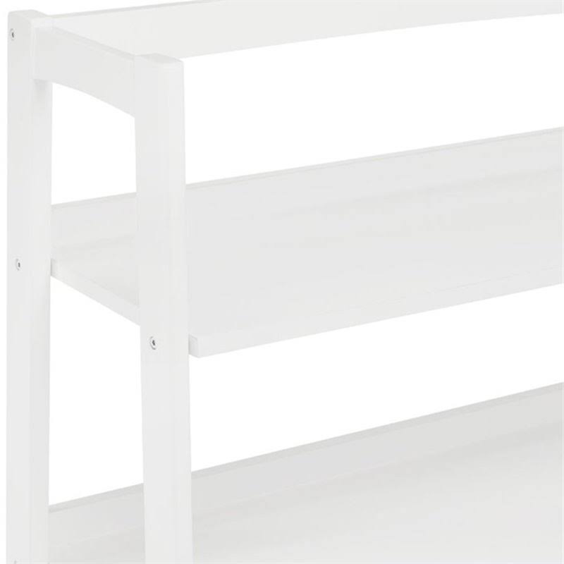 White 3 Shelf Ladder Bookcase D566