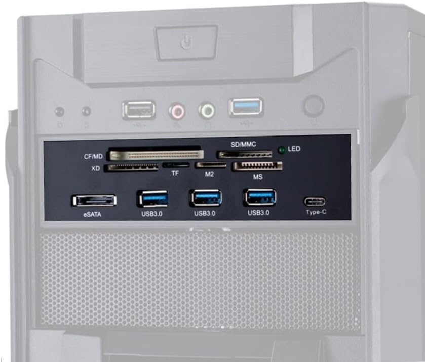 Internal Card Reader 5.25inches Front USB 3.0 Multifunction PC Front Panel with eSATA and USB 3.1 Port Pack of 2 S993265