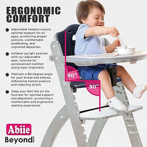 Mahogany Wood Olive Cushion Convertible High Chair O903253