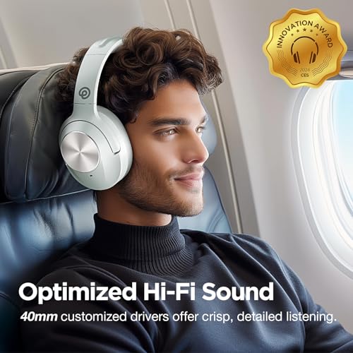 Hybrid Active Noise Cancelling Wireless Bluetooth Headphones Black S6197