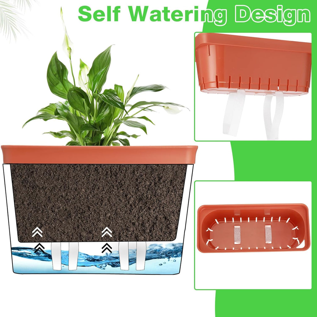 9 Set Self Watering Window Planter Box K3629
