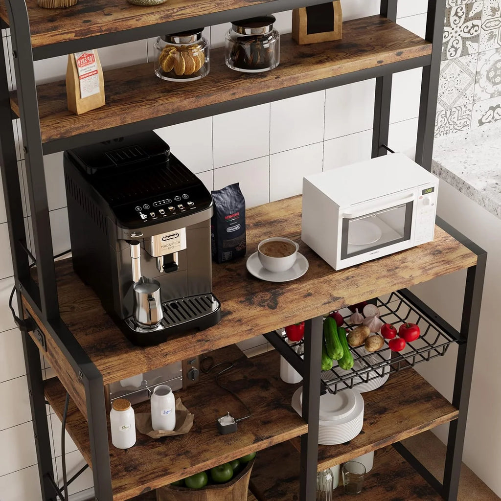 6-Tier Kitchen Rack with Wire Drawer P746144