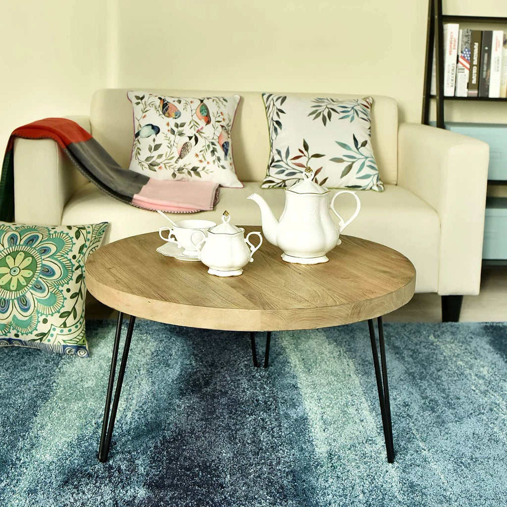Round Old Elm Wooden Coffee Table S67017