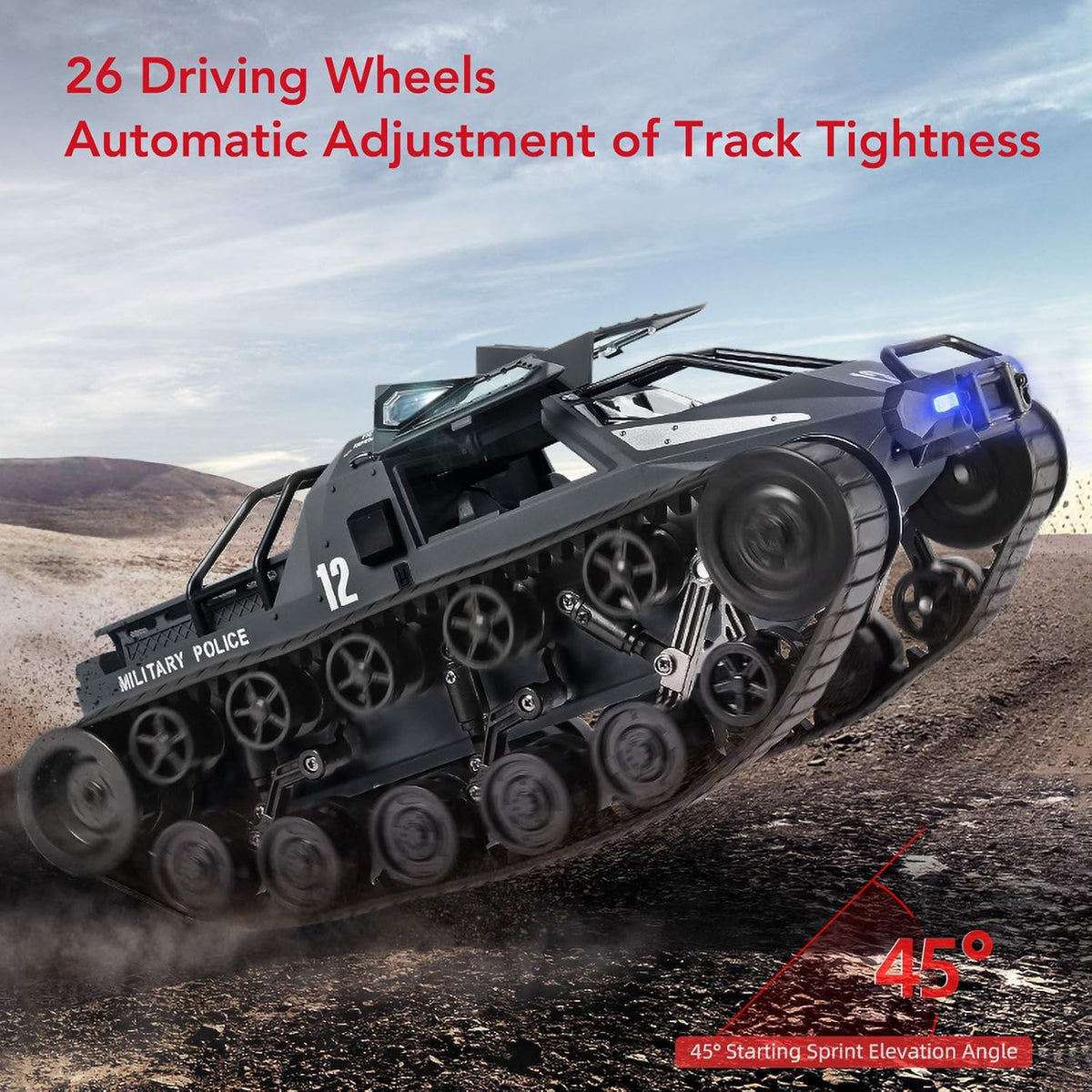 1:12 Scale All Terrain RC Rock Crawler with LED Light D4550