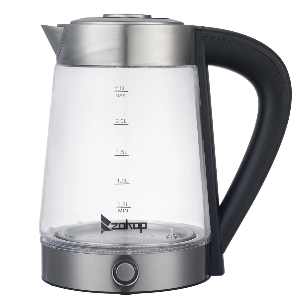 Black 2.5L Stainless Steel Electric Glass Kettle H3232