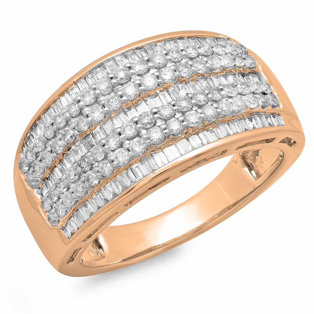 18K Rose Gold Diamond Ladies Wedding Band O495575