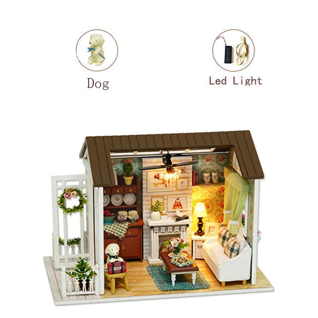 Doll House DIY Miniature Dollhouse Toy Furnitures Z5802