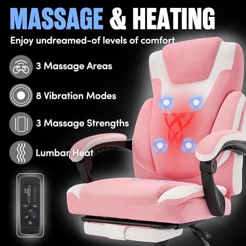Bluewhite Massage Office Chair with Footrest L2817