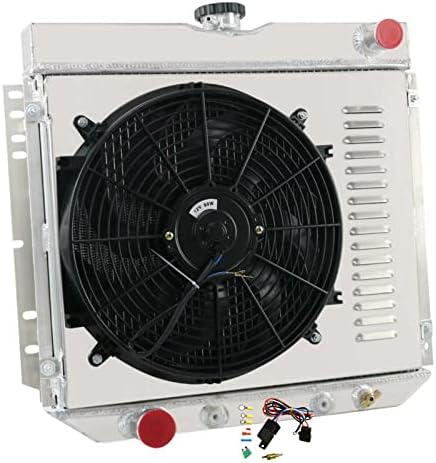 4 Row Aluminum Radiator with Shroud and Fan H7686