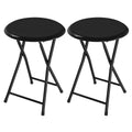 18-inch Folding Bar Stool Heavy-Duty, Black, Set of 2 I81610
