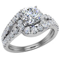 14K White Gold Diamond Ring 1.25 CT C943