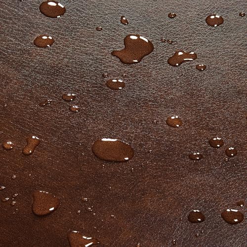 Light Brown Faux Leather Accent Chair with Wood Frame F14053