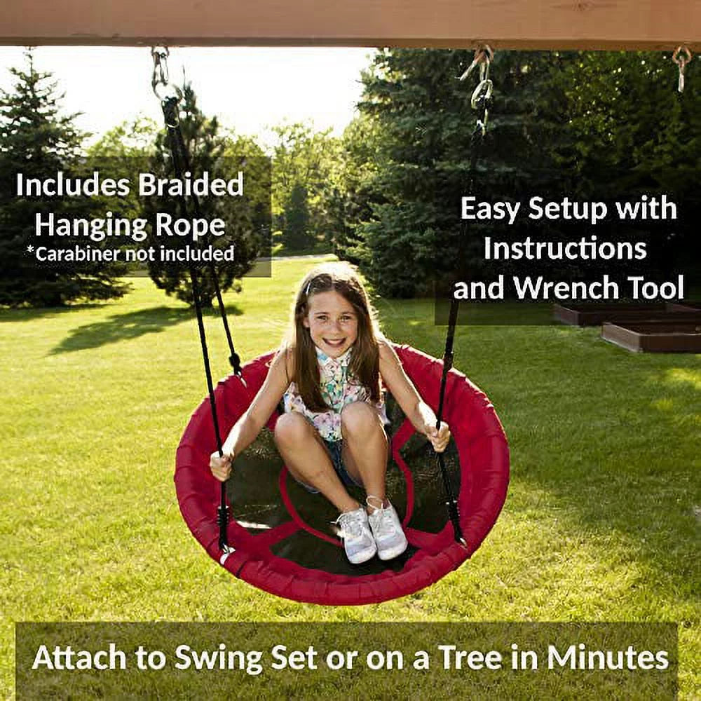 40" Red Platform Tree Swing D1492