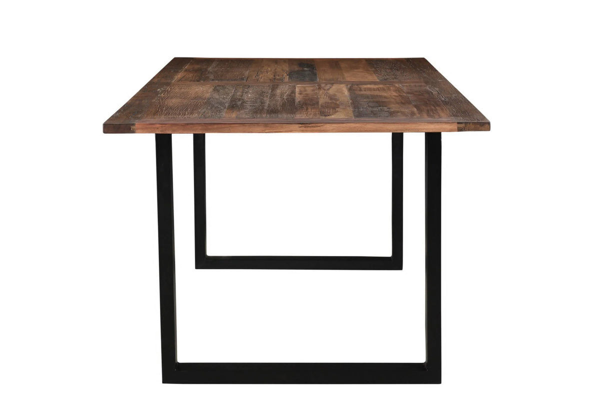 78 in. Solid Wood & Metal Dining Table V91050