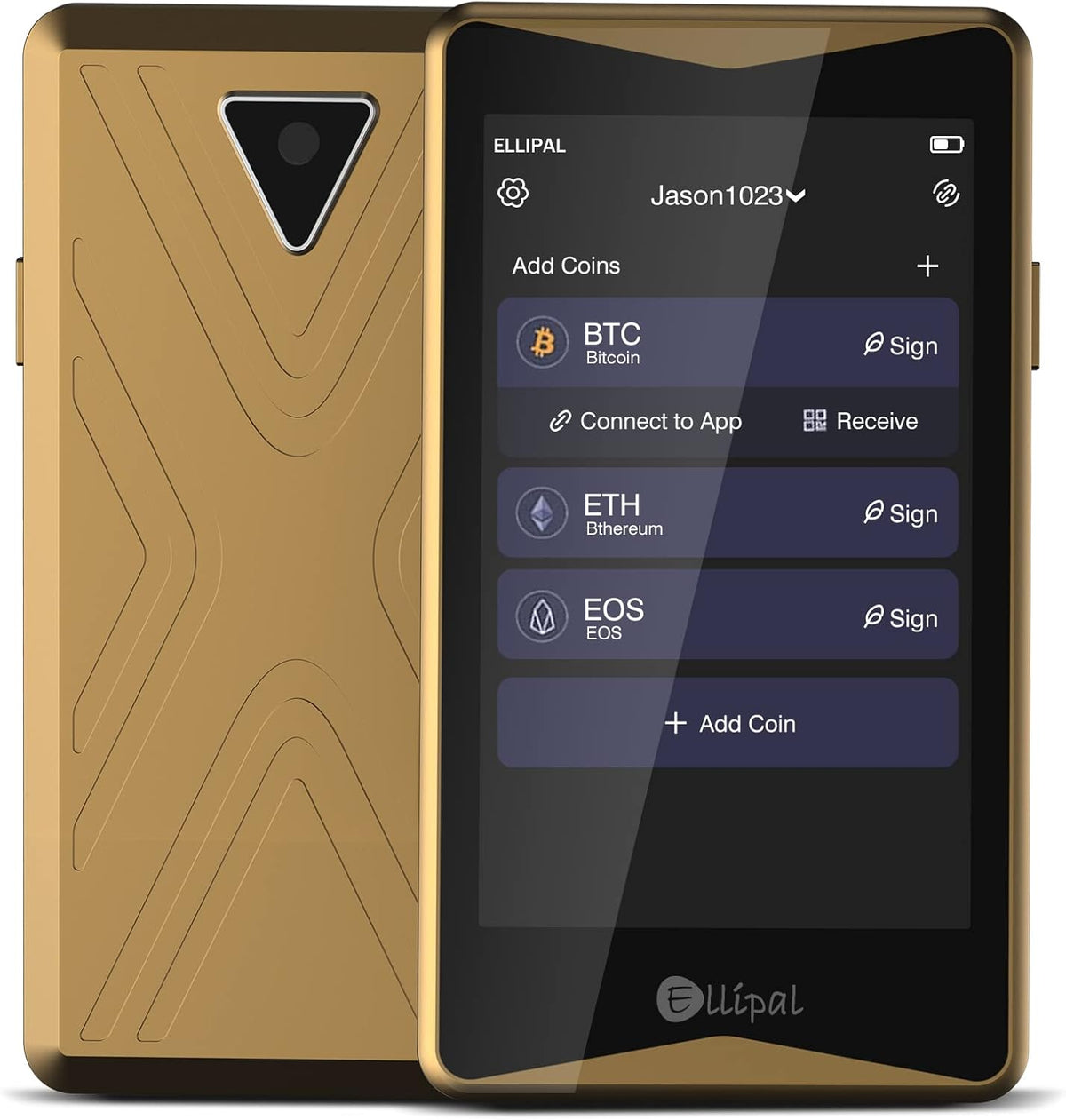 Gold Titan Cryptocurrency Hardware Wallet A3006