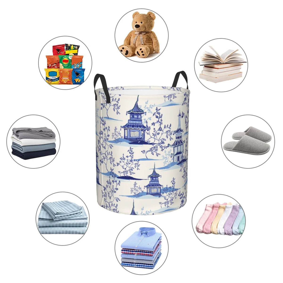 Waterproof Laundry Hamper with Handle Y469