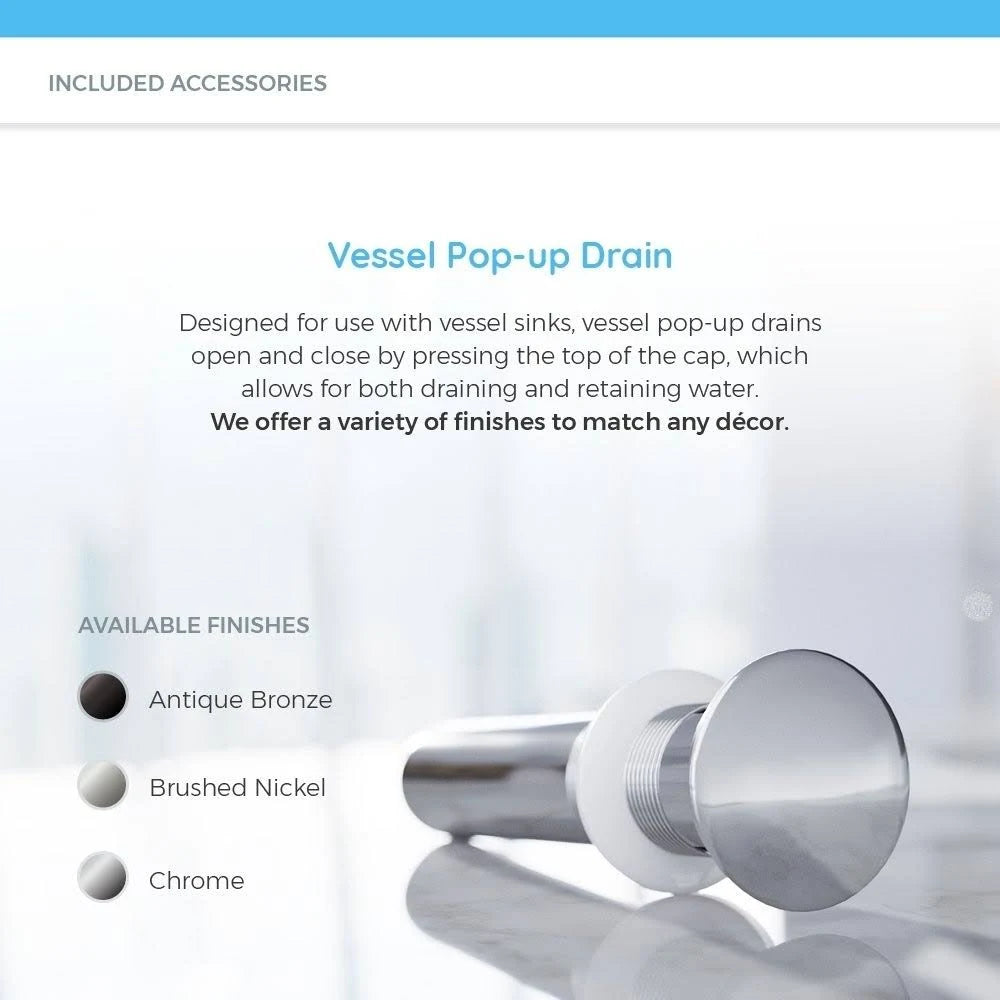 Black Vessel Sink with Faucet and Pop-Up Drain in Chrome K829534