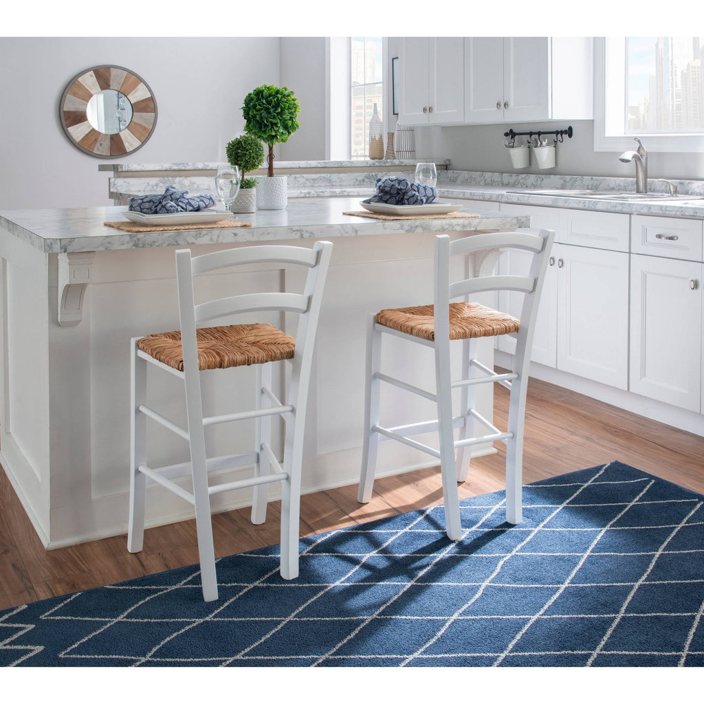 White 2-Piece Counter Stool Set T374