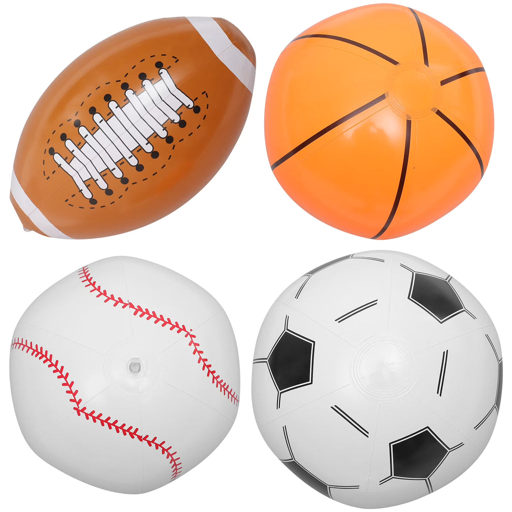 4 Pcs Inflatable Beach Ball Children’s Toys I72396