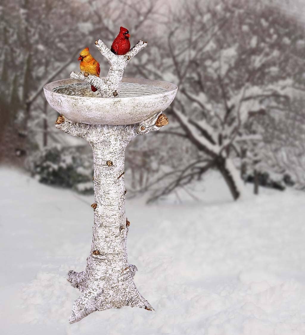 Resin Birdbath, Hand Painted, 12" dia. x 27½"H F435694