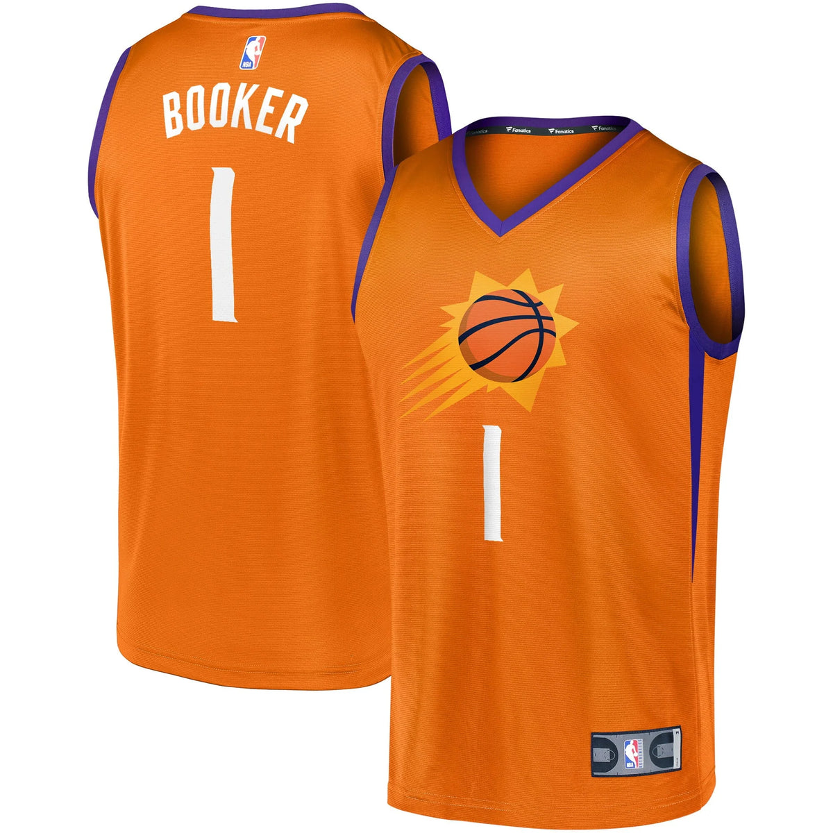 Orange Phoenix Suns Devin Booker Jersey M74485