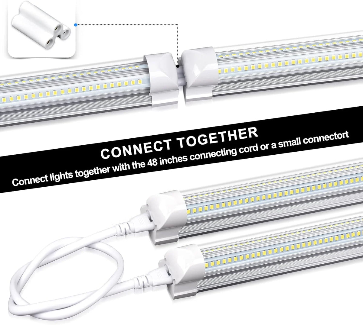10 Pack 4FT 50W 7750Lumen 6000K LED Light Fixture Y2876