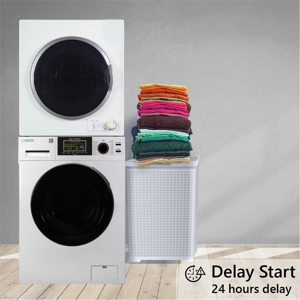 110V 18lbs Washer and Vented 3.5cf Dryer N8025