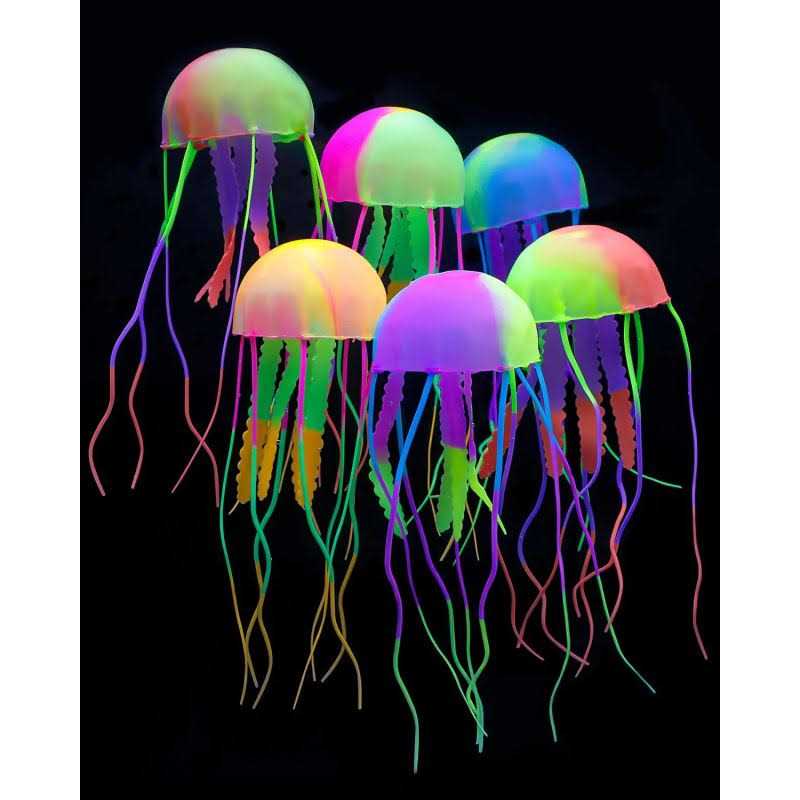6 Pcs Glowing Jellyfish Aquarium Ornament W769797