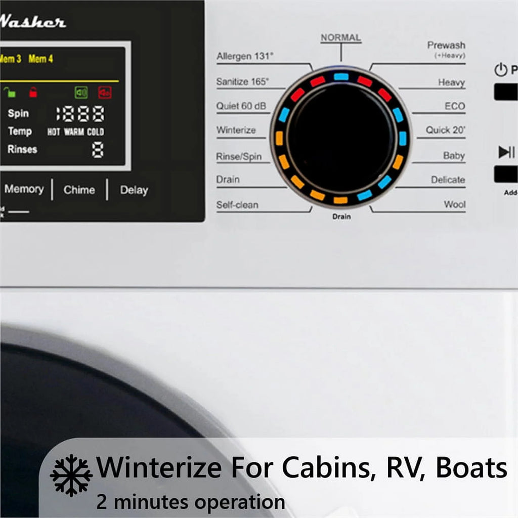 110V 18lbs Washer and Vented 3.5cf Dryer N8025