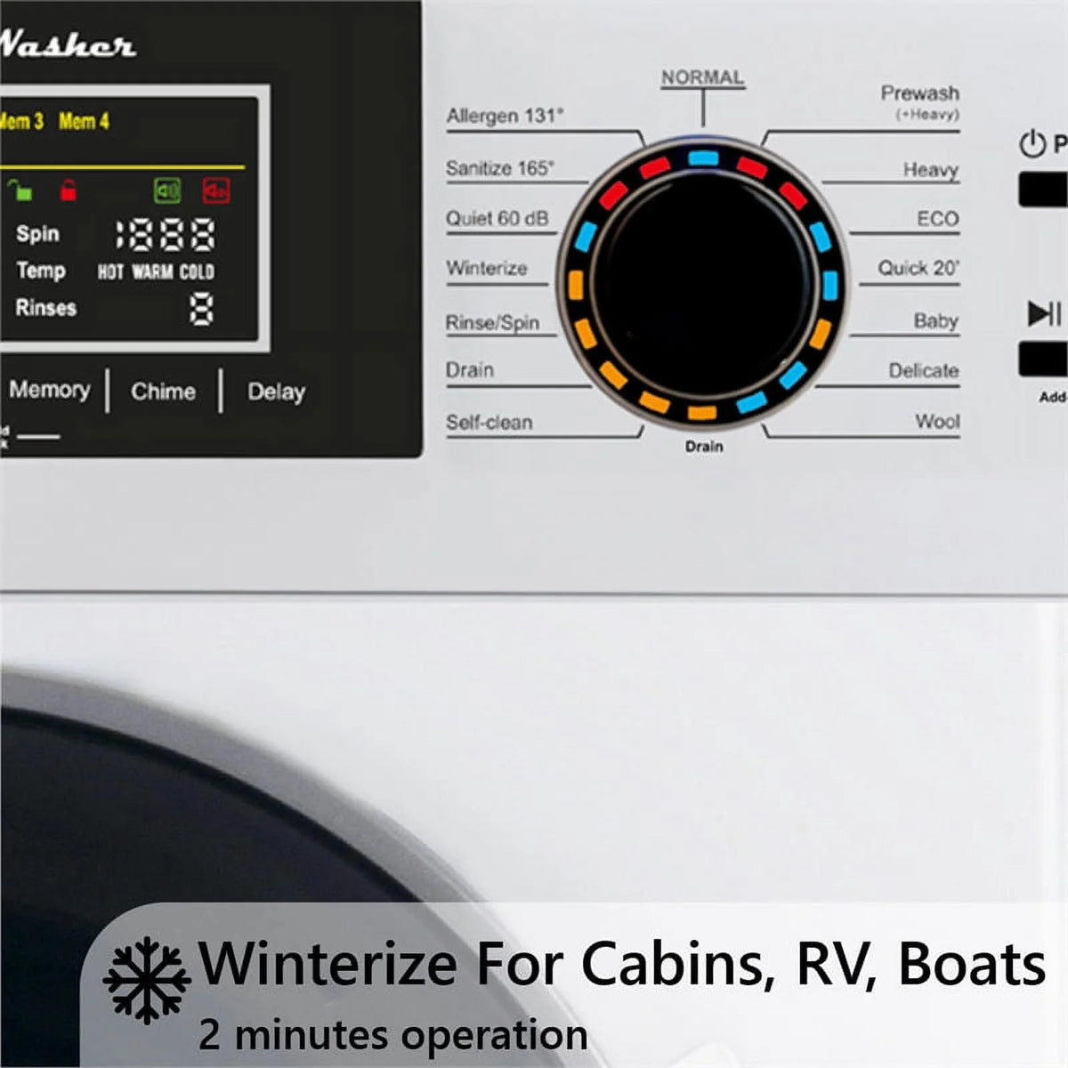 110V 18lbs Washer and Vented 3.5cf Dryer N8025