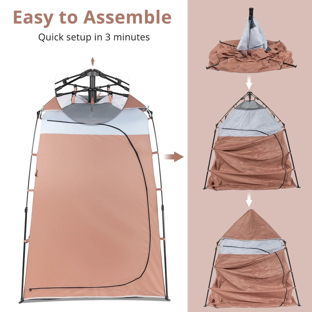 Portable Outdoor Shower Tent Camp Toilet Rain Shelter T5864