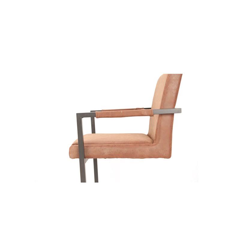 Antique Brown Metal Dining Chair U7456