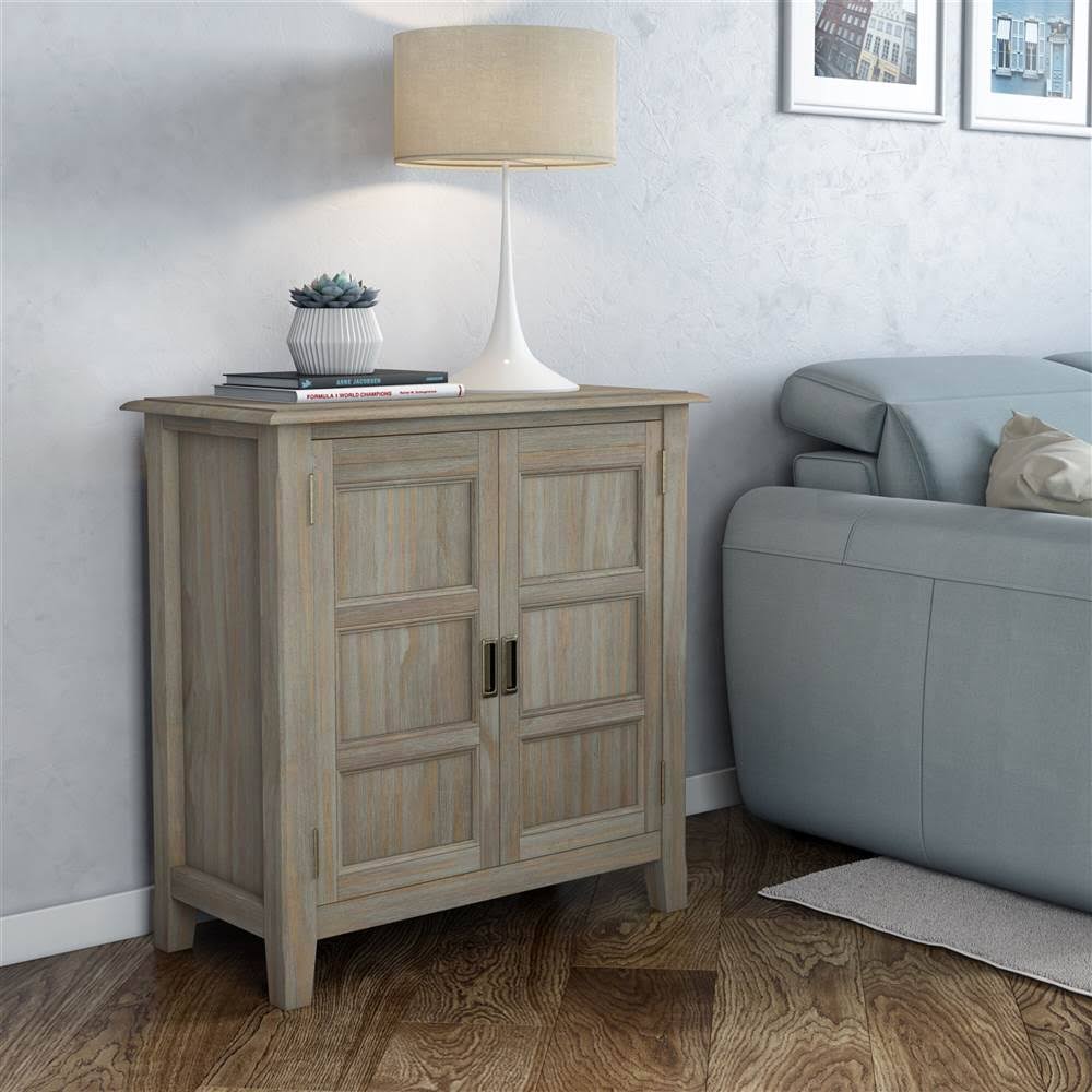 Distressed Grey Low Storage Cabinet I192
