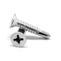 #10-16 x 2 1/2 inch Self Drilling Screws Phillips Flat Head Zinc Plated 750 Pk P34035
