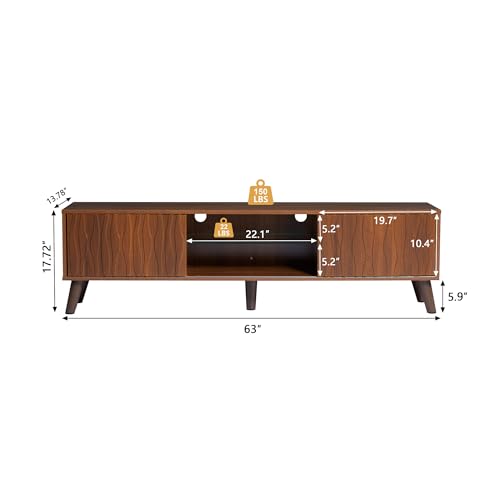 Black TV Stand and Coffee Table Set with Sliding Doors B278797